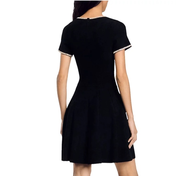 Megane Embellished Velvet Knit Dress - Picture 2 of 7